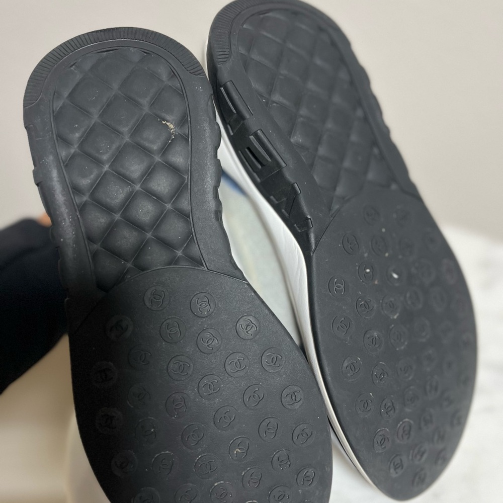 Chanel White & Blue Sneakers - Picture 7 of 7
